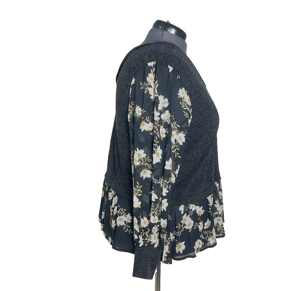 Maurices Knit Floral Layered Blouse (Size 2X) - Picture 4 of 8